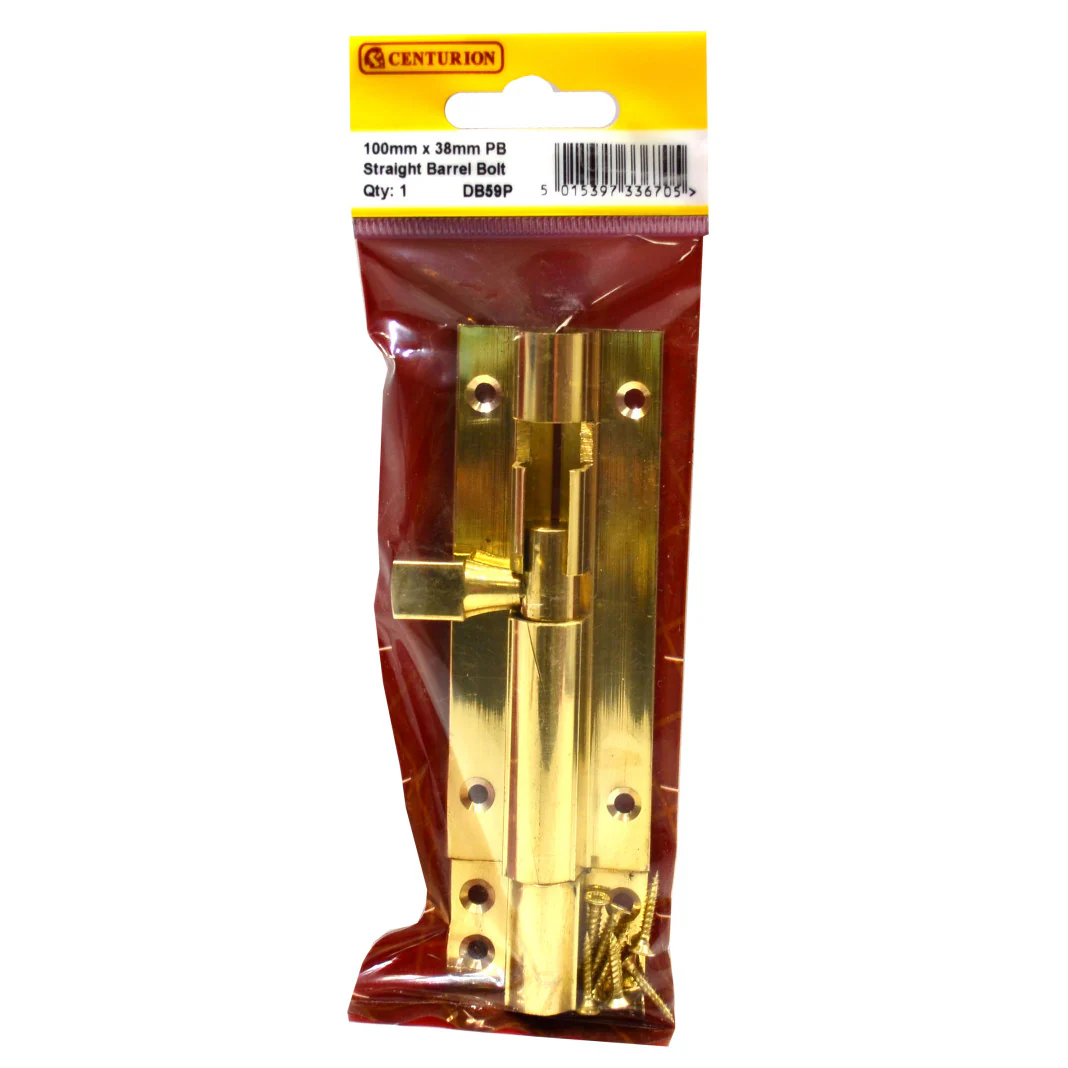 100mm X 38mm PB WIDE STRAIGHT BARREL BOLT