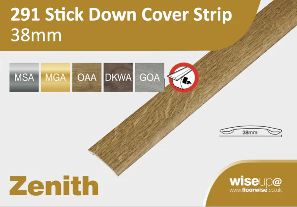 291 STICK DOWN COVER STRIP MATT SILVER  2.7MT