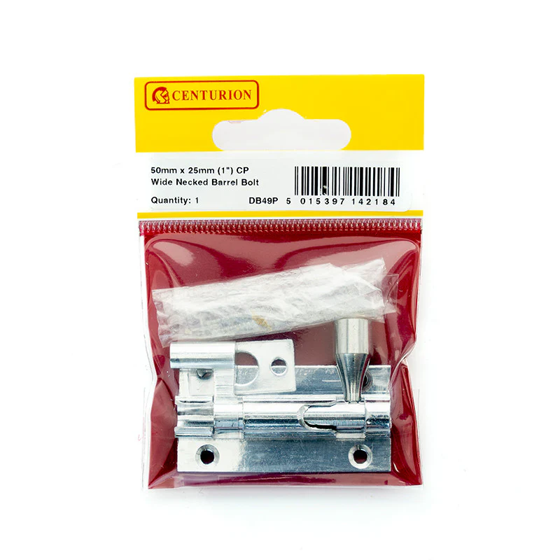 50mm X 25mm CP WIDE NECKED BARREL BOLT