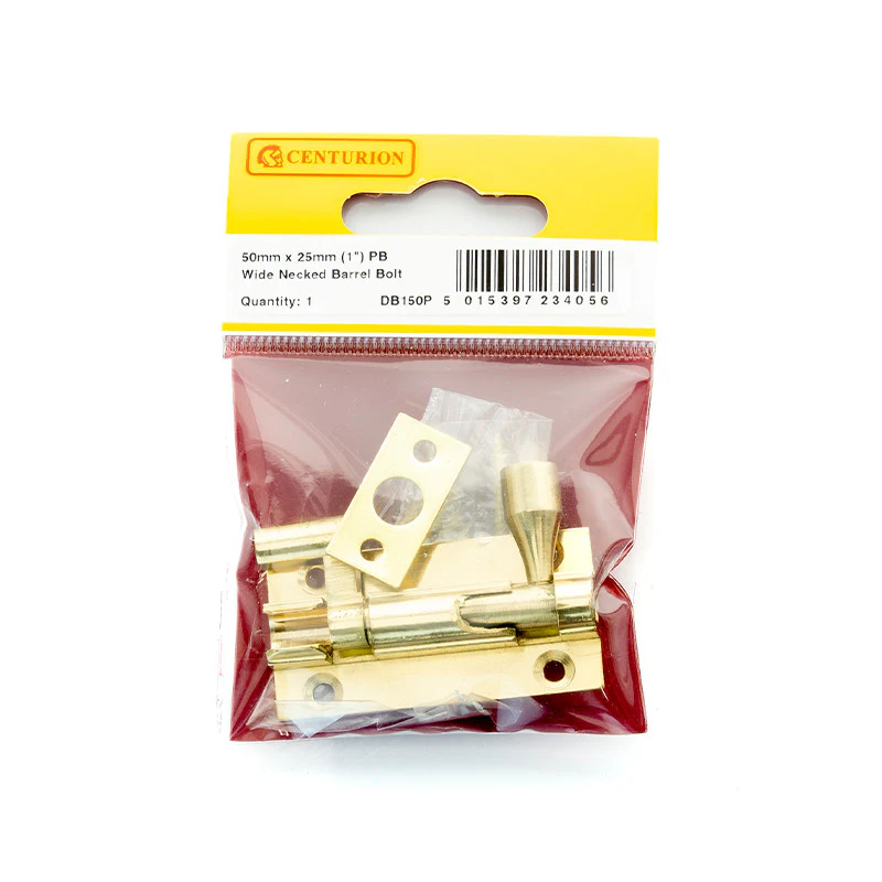 50mm X 25mm PB WIDE NECKED BARREL BOLT