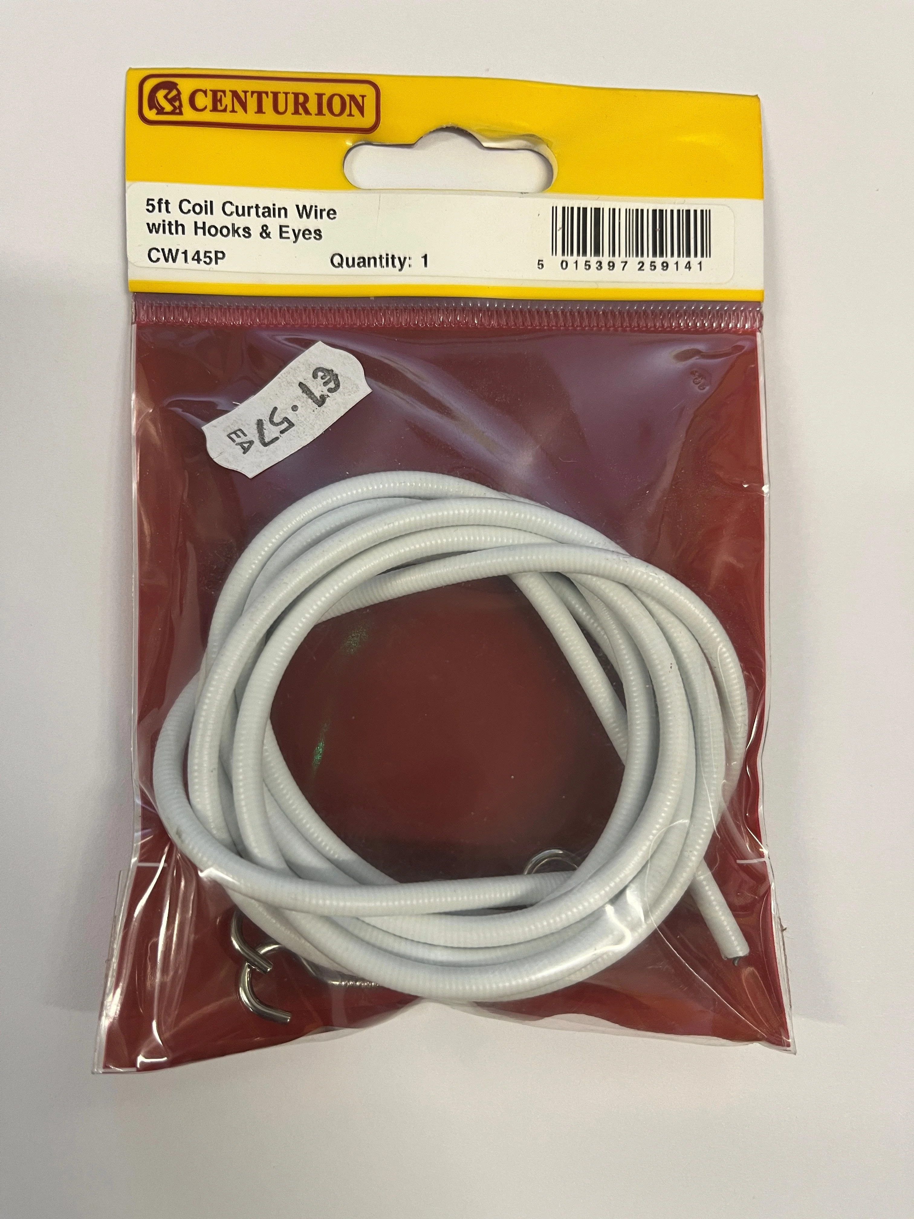 5FT CURTAIN WIRE H00K&EYES