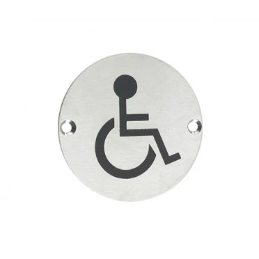 TOILET DOOR SIGN 76MM STAINLESS STEEL - Image 3