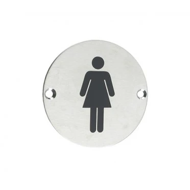 TOILET DOOR SIGN 76MM STAINLESS STEEL - Image 5