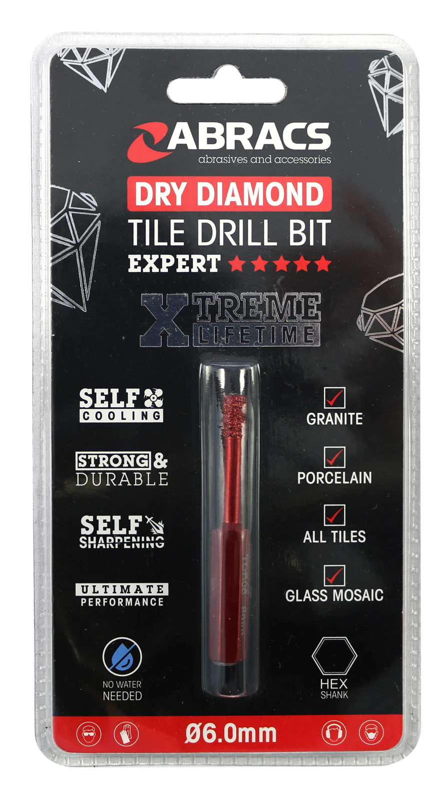 ABRACS DIAMOND TILE DRILL BIT ( 3 VARIANTS)