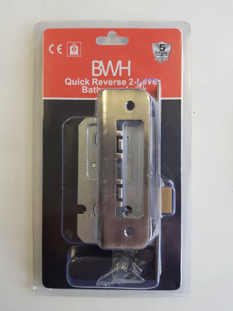 BATHROOM MORTICE LOCK BRASS 63MM BWS
