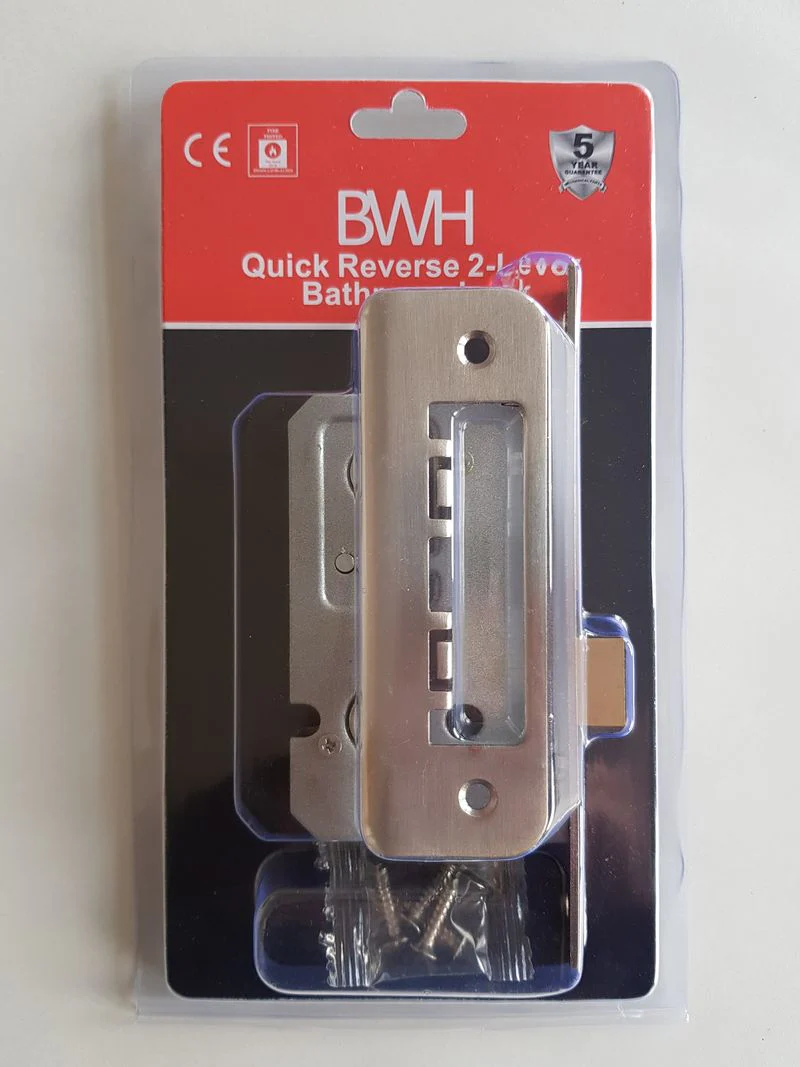 BATHROOM MORTICE LOCK SATIN NICKLE 63MM BWS