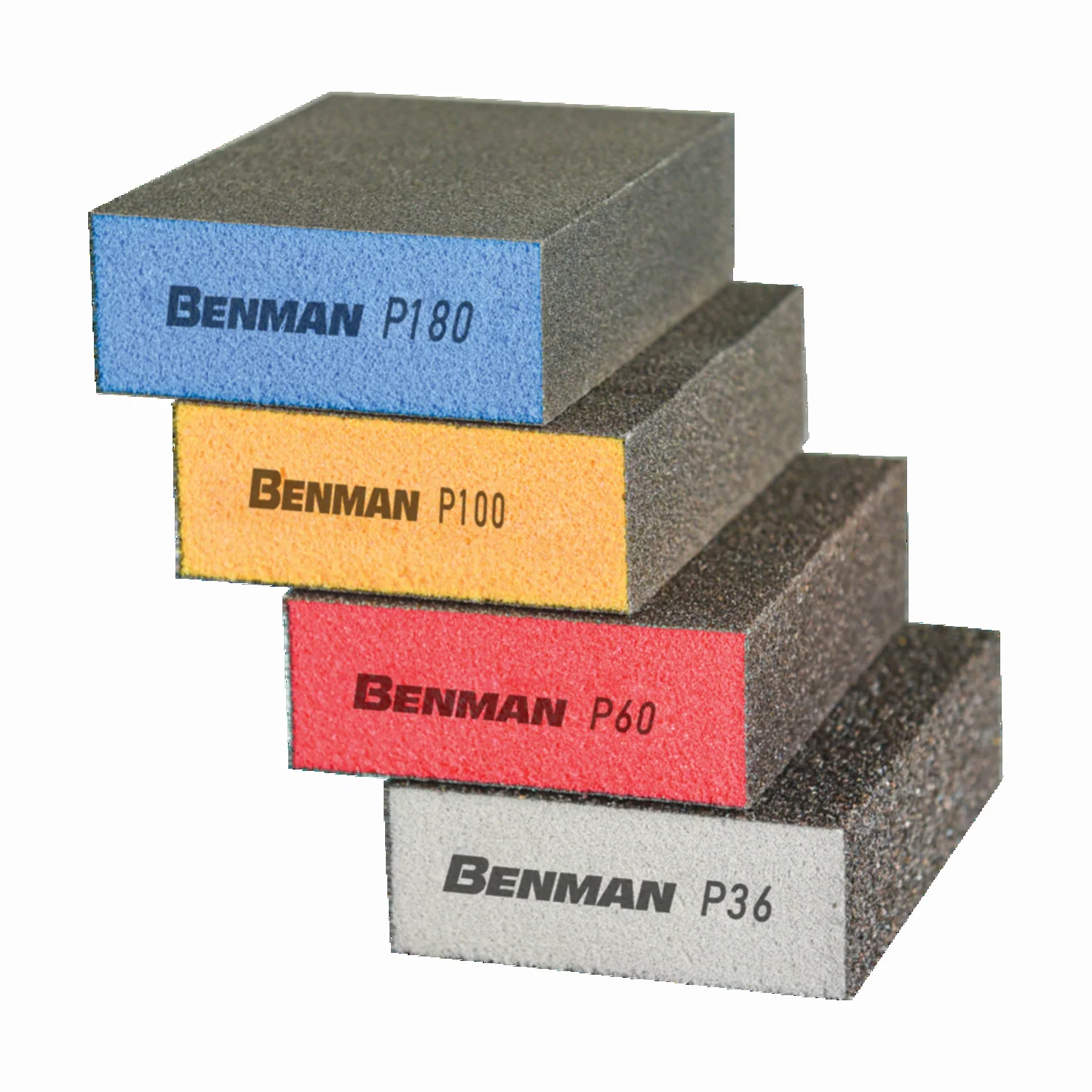 BENMAN 4 SIDED SANDING BLOCK P100 YELLOW 100X68X25MM)