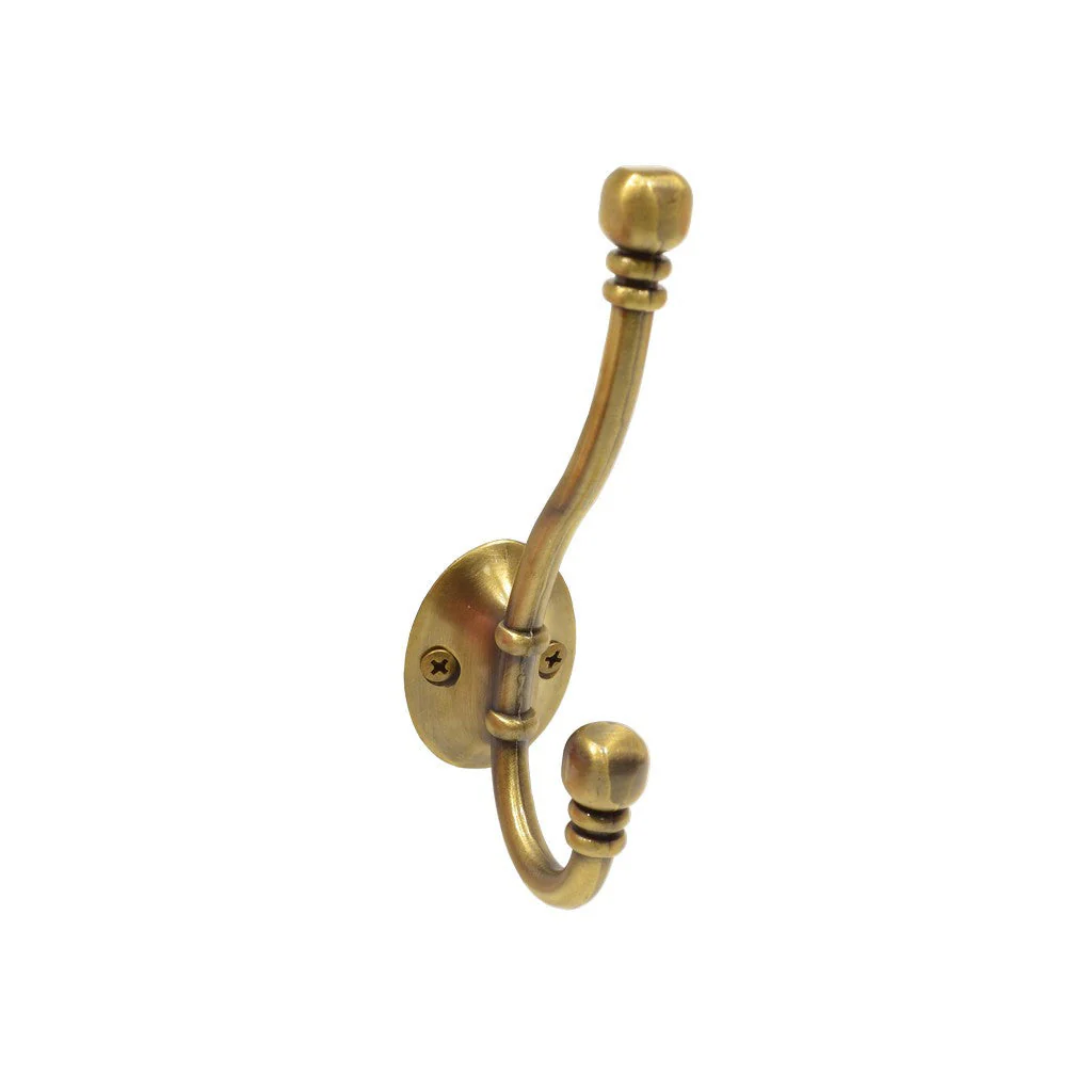 BRONZE BALL END HAT & COAT HOOK
