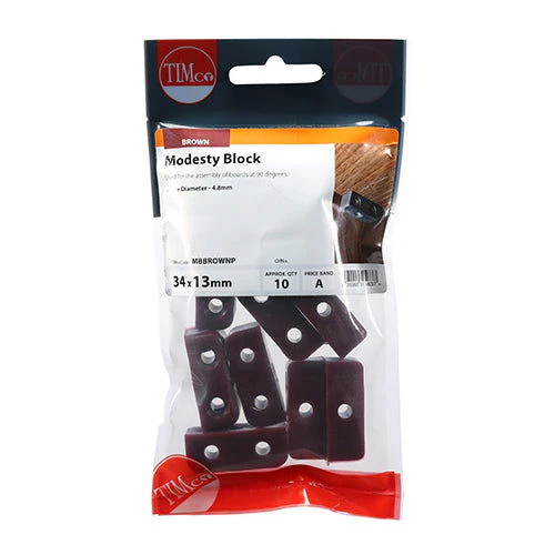 BROWN MODESTY BLOCKS PK10