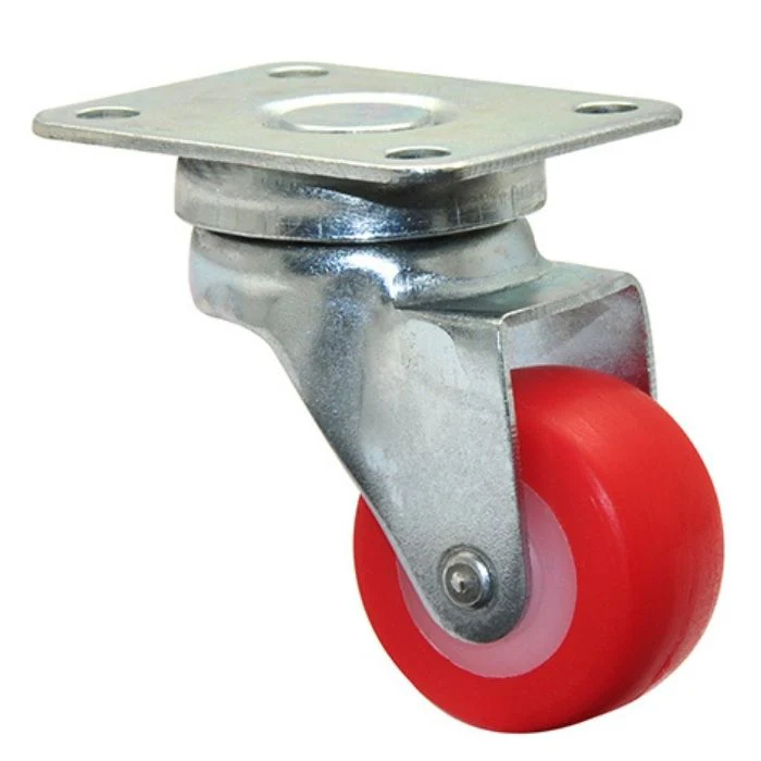 Castor 30mm Swivel, 30kg Red Wheel