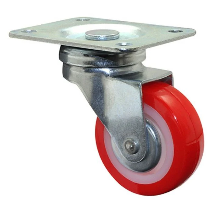 Castor 50mm Swivel, 50kg Red Wheel
