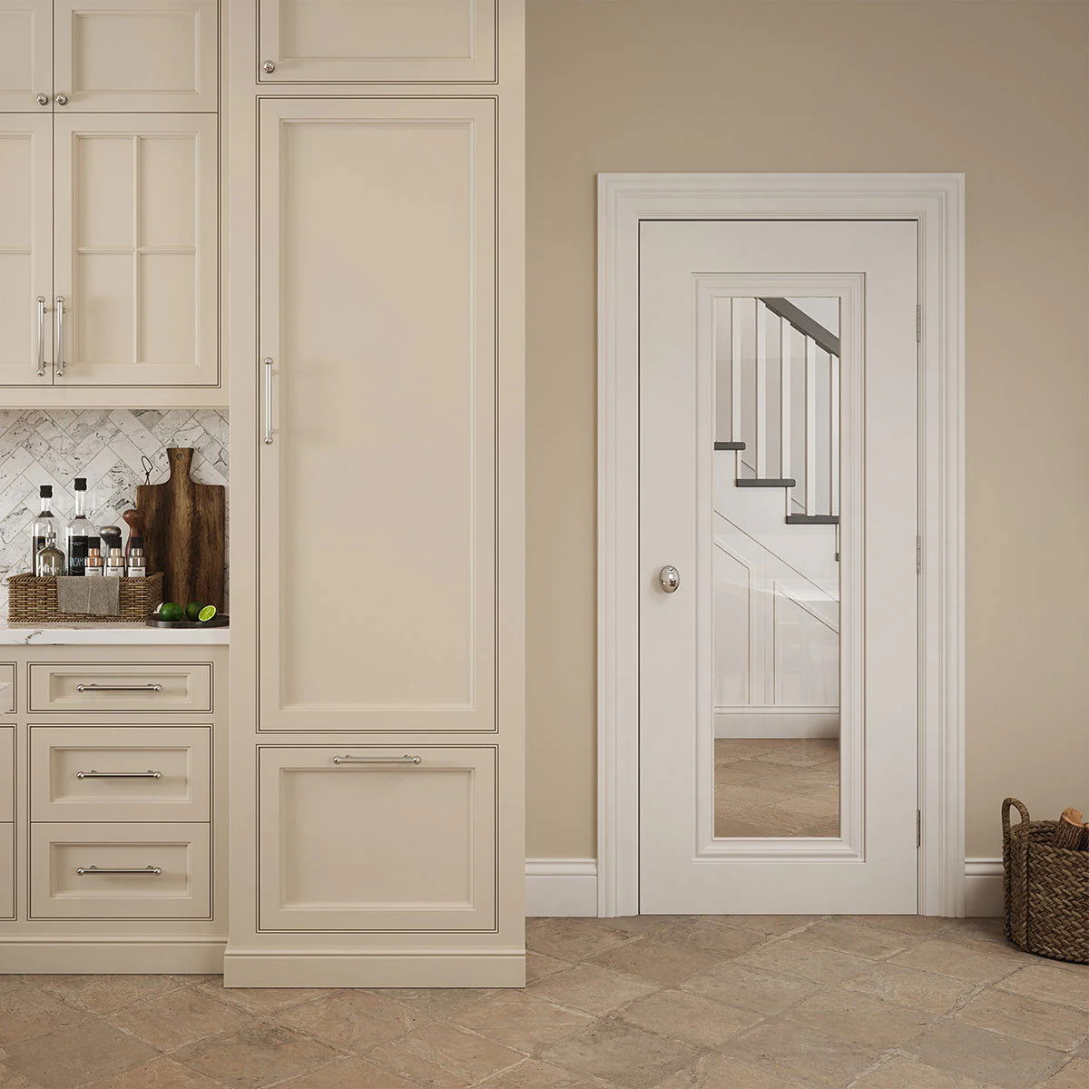 CHARLESTON 1P CLEAR GLASS WHITE PRIMED DOOR - Image 3