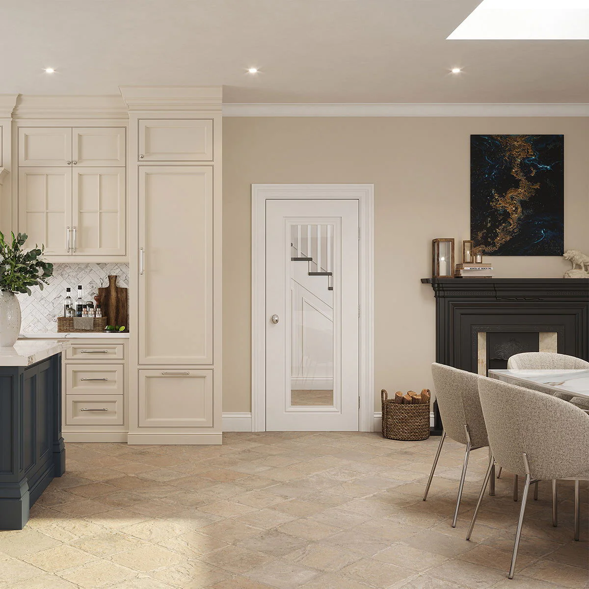 CHARLESTON 1P CLEAR GLASS WHITE PRIMED DOOR - Image 4