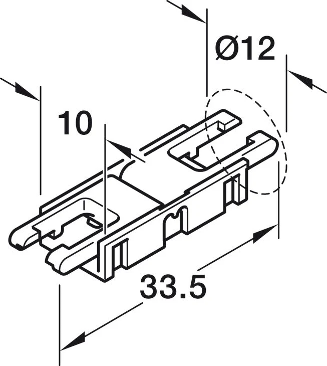 Clip Connector, for 8 mm Loox LED Monochromatic Strip Lights
5 A, also for constant current strip lights, Length 33.5 mm - Image 2
