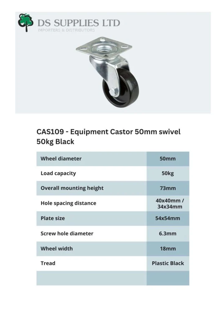 Equipment Castor 50mm swivel 50kg - Image 4