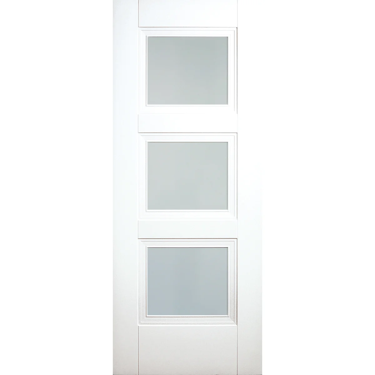 FRANKLIN WHITE PRIMED 3P FROSTED GLAZED DOOR
