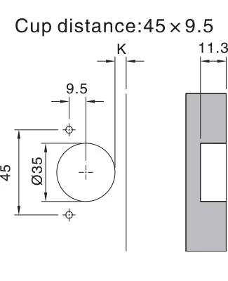 NEY 35MM SOFT CLOSE HINGE 110 ° WITH CLIP ON PLATES PER PAIR - Image 2