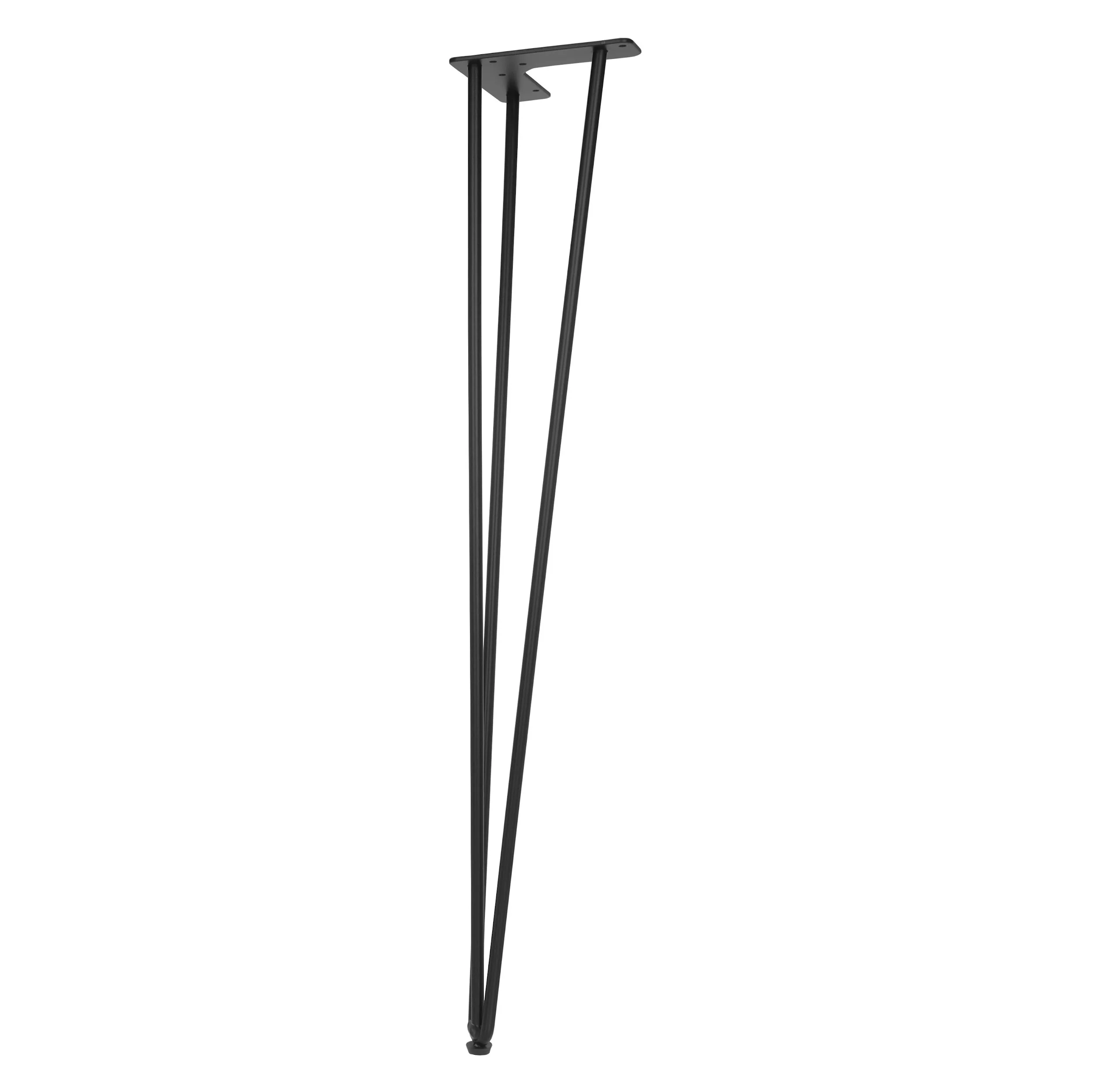 HAIRPIN LEG BLACK 71OMM (3 BAR TYPE TYPE 10MM BLACKSTEEL ) PRICE EACH