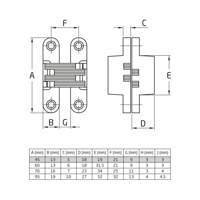 INVISIBLE HINGE 45MM - Image 2