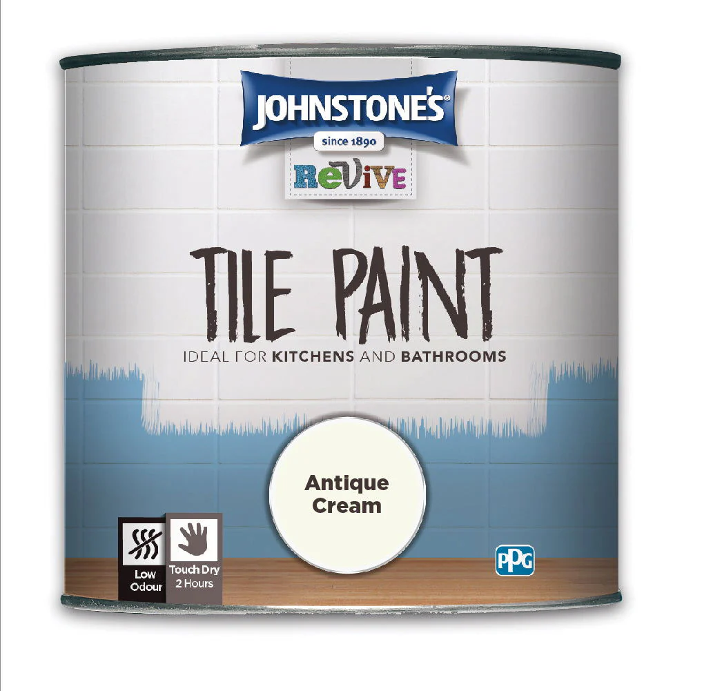 JOHNSTONE'S ANTIQUE CREAM TILE PAINT 750ML