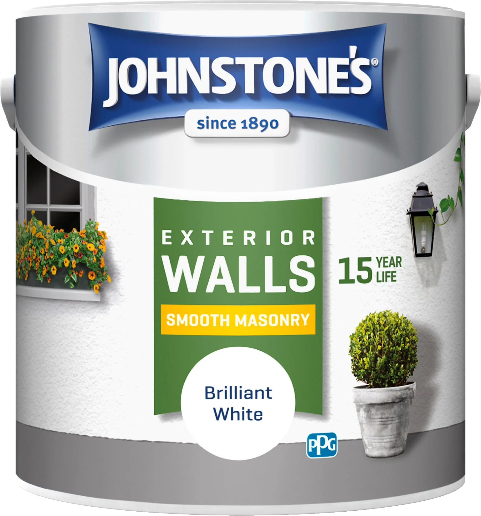 JOHNSTONE'S MASONRY PAINT B/WHITE 2.5LT