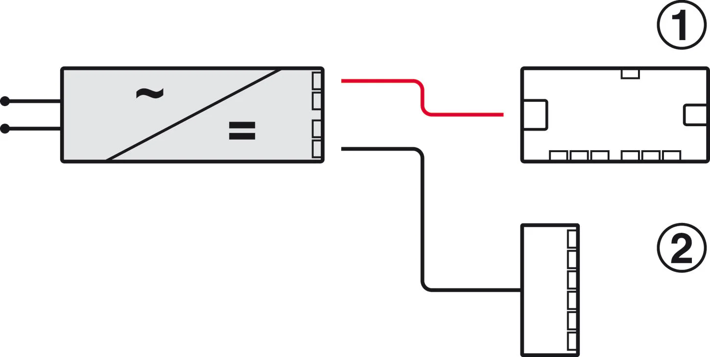 LED Driver 12 V, without Mains Lead, Rated IP 20, Loox5 Eco
With switching function for 1 switch, Length x width x height 138 x 50 x 16 mm, Wattage 0 - 20 W - Image 2