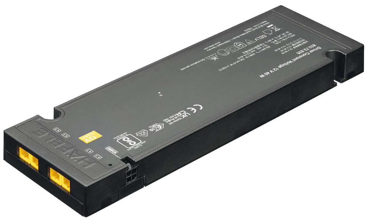LED Driver 12 V, without Mains Lead, Rated IP 20, Loox5 Eco
With switching function for 1 switch, Length x width x height 188 x 57 x 16 mm, Wattage 0 - 40 W