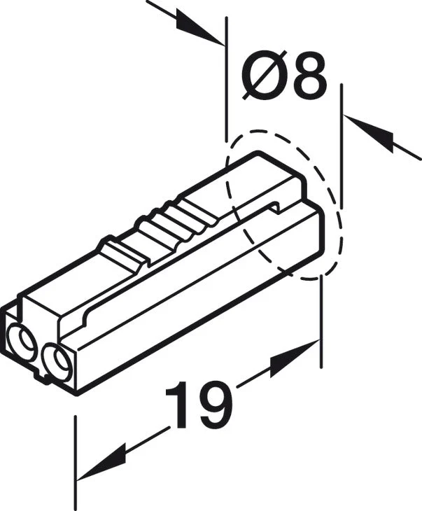 LED Extension Lead, for use with Loox 12 V Monochromatic Lights and Drivers
12 V, 5 A, 18 AWG, Length 2000 mm - Image 3
