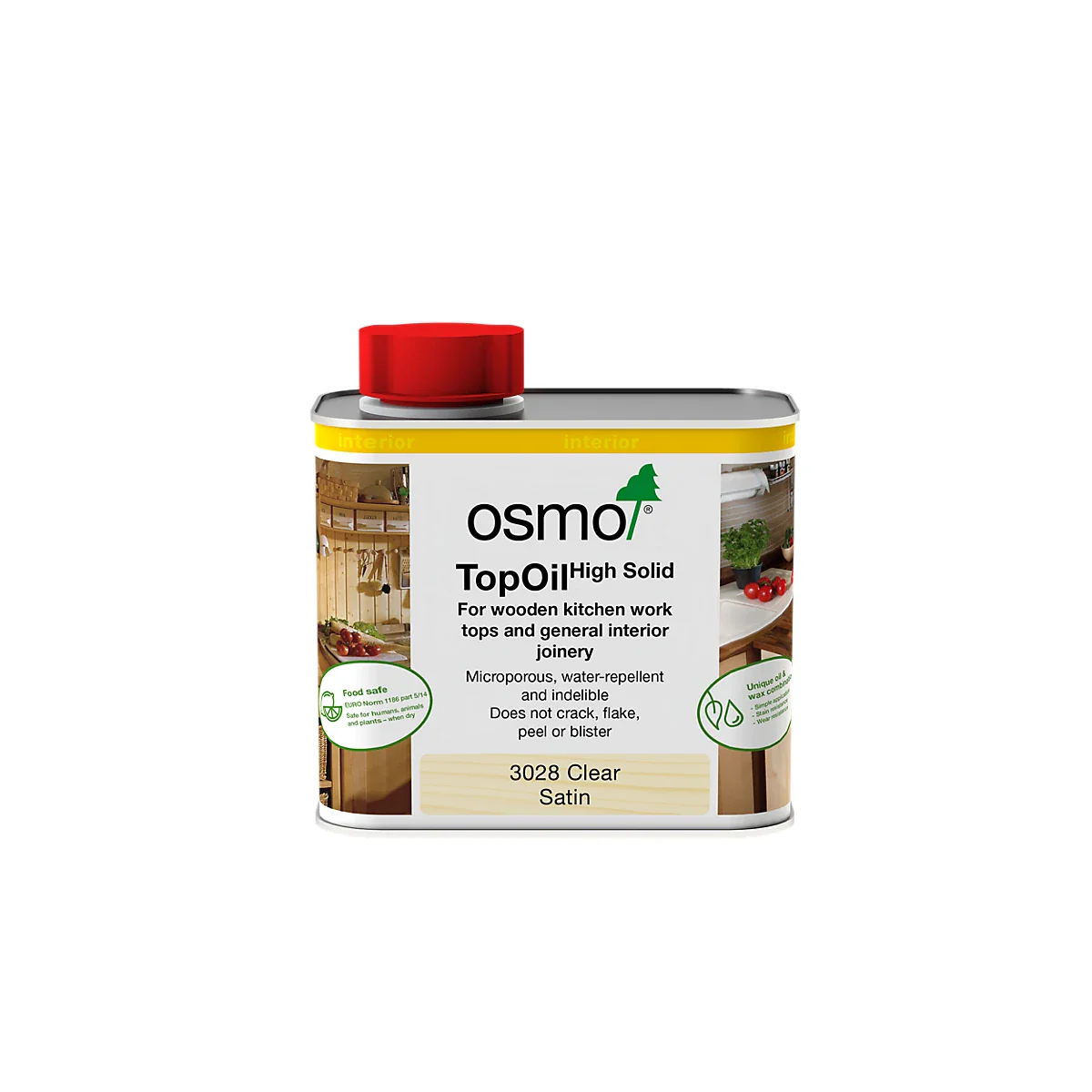 OSMO TOP OIL 500ML CLEAR SATIN FOOD SAFE