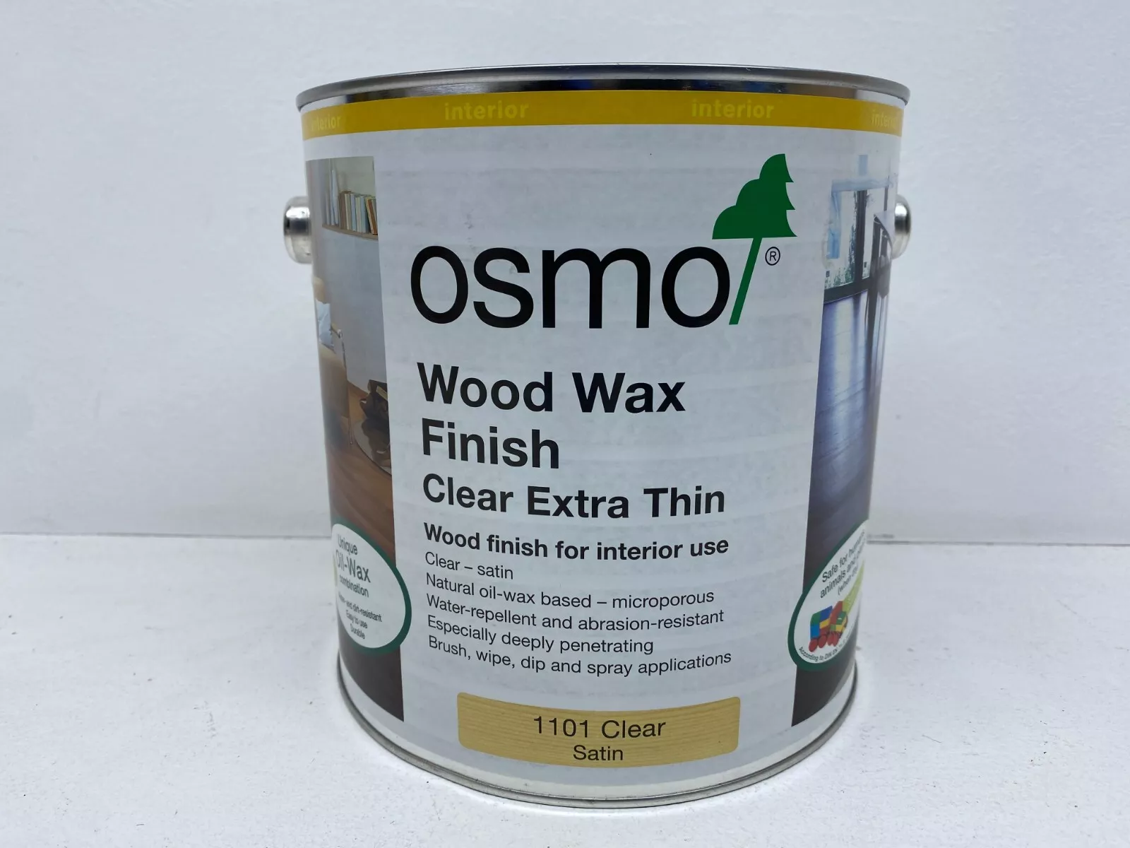 OSMO WOOD WAX FINISH EXTRA THIN 2.5LT (BEST FOR TROPICAL DENSE HARDWOODS)