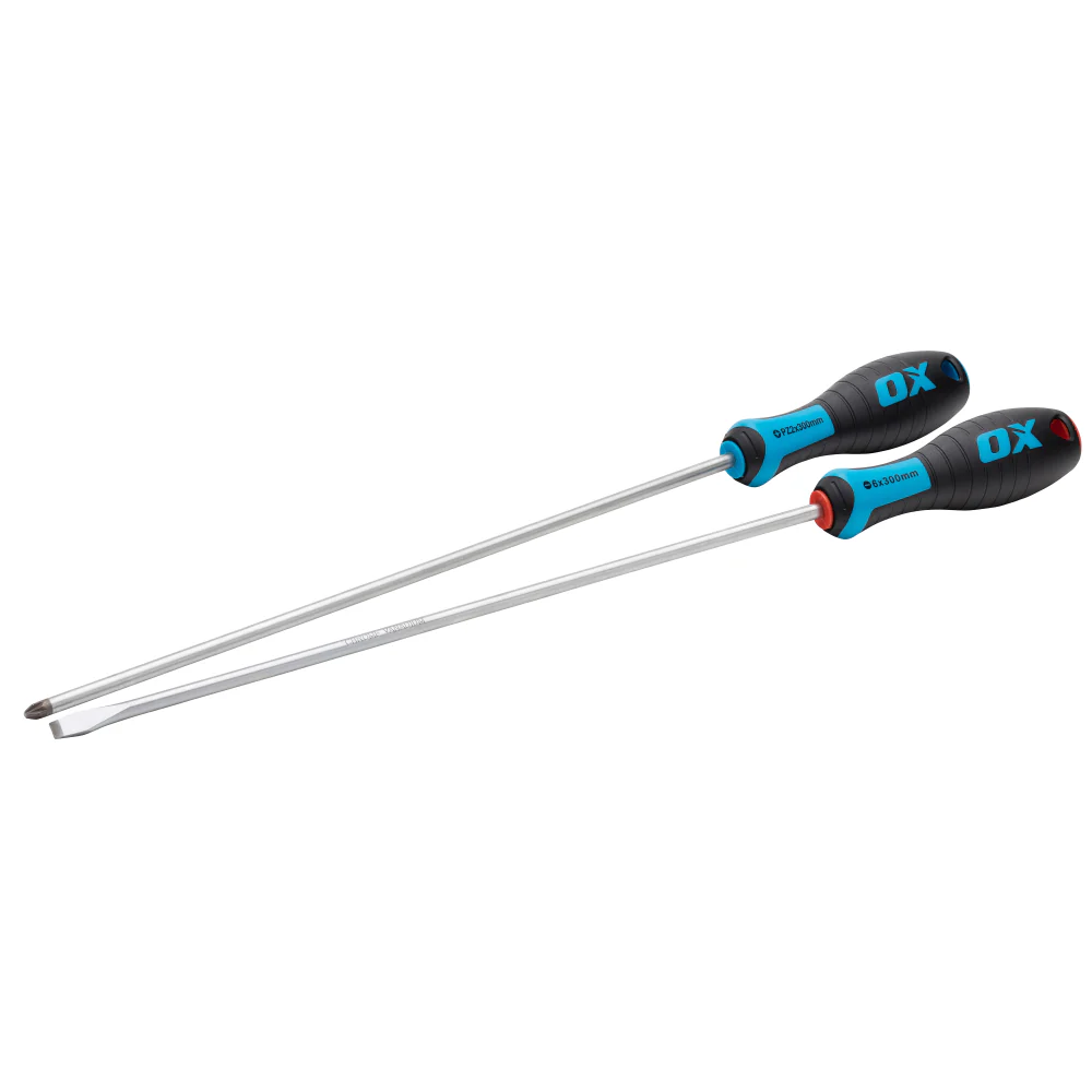 OX Pro 2 Piece Long Screwdriver Set -300mm Length