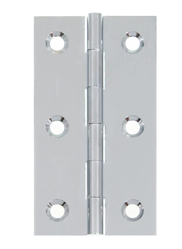 ECLIPSE POLISHED CHROME SOLID DRAWN HINGE 76mm