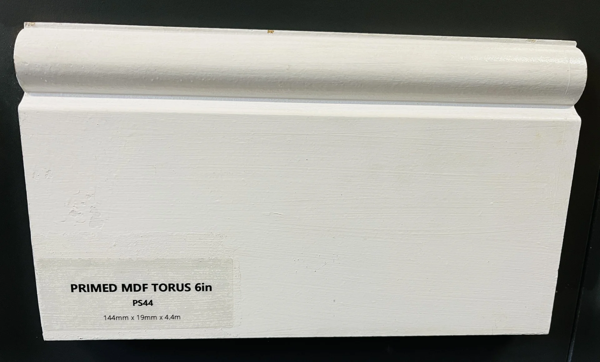 Primed MDF 6" Torus Skirting X 4.4Mt Length