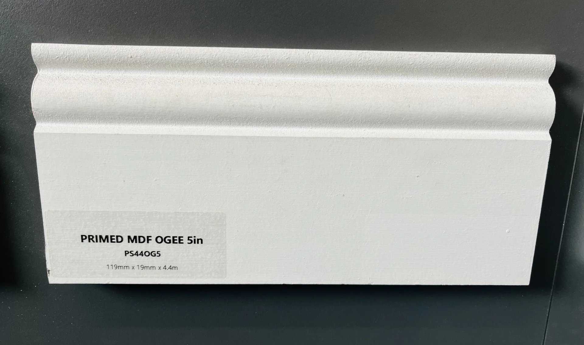 Primed MDF Ogee Skirting 5" X 4.4Mt Length
