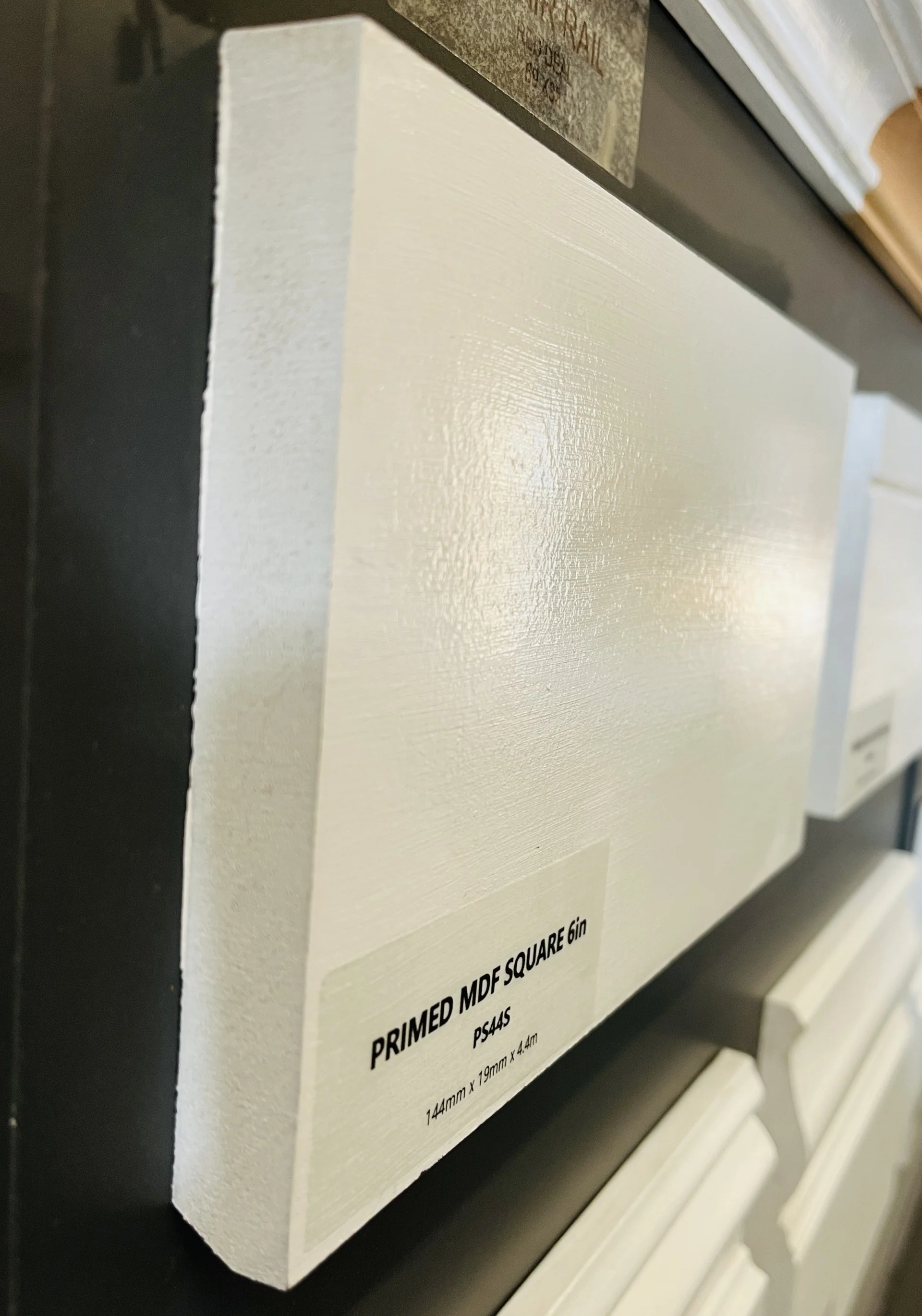 Primed MDF Square Skirting 144mm X 4.4mt - Image 2