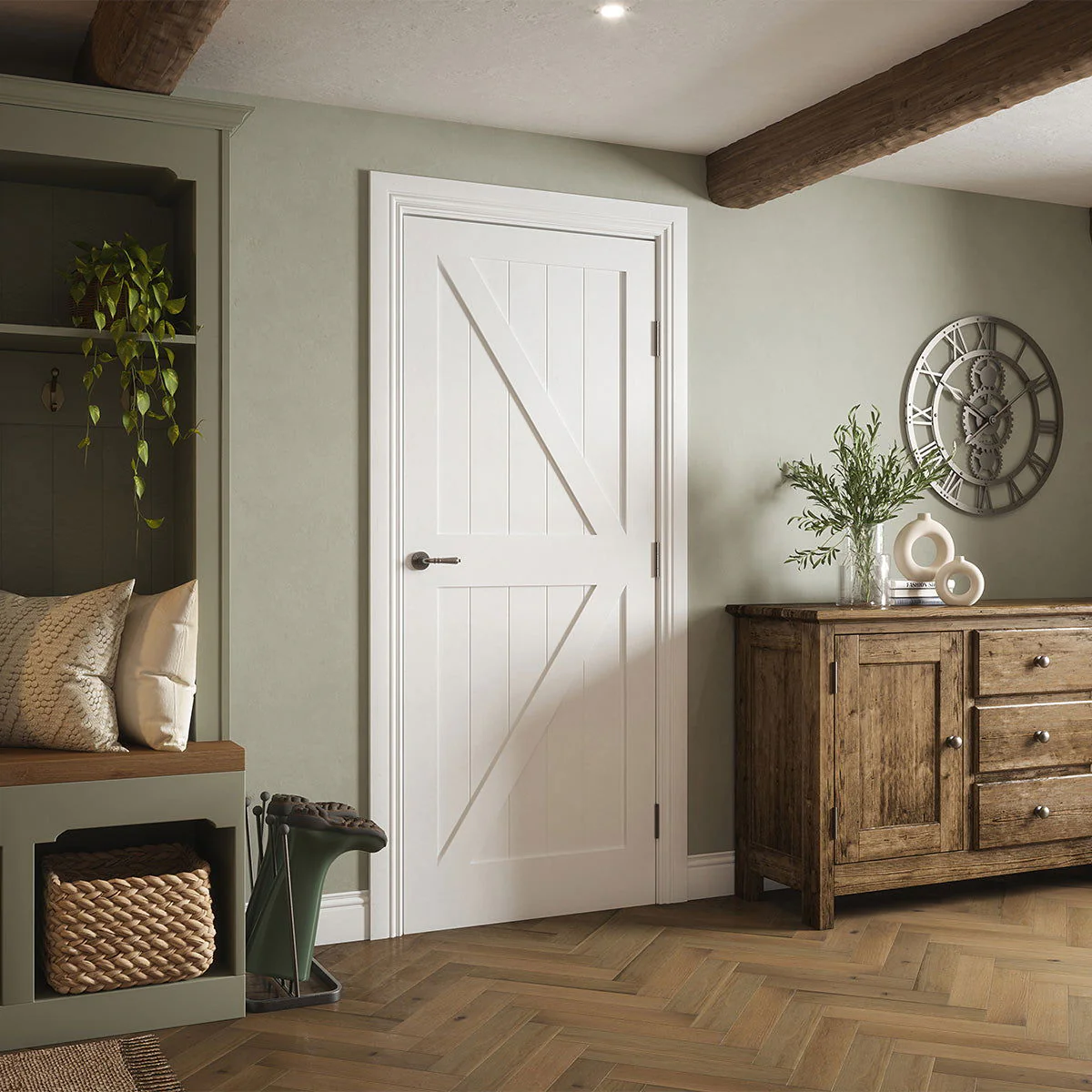 DEVON COTTAGE WHITE PRIMED DOOR - Image 7