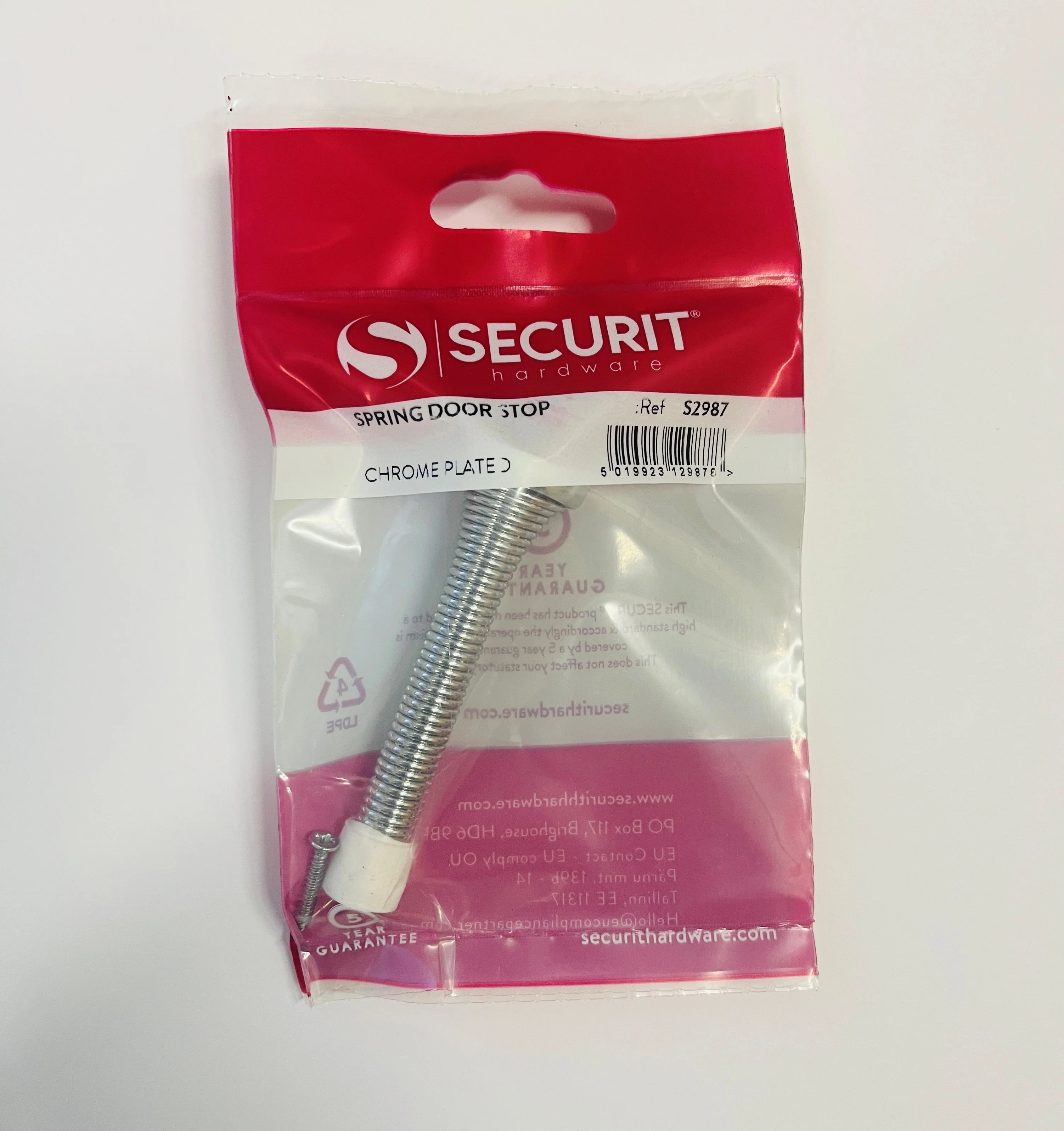SPRING DOOR STOP CP 75MM