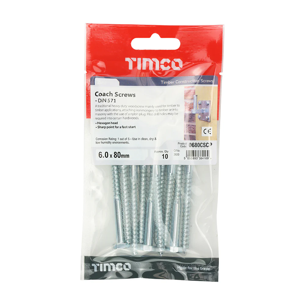 Timco Coach Screw (12 Variants Available ) - Image 3