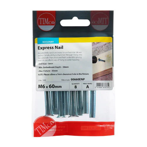 Timco 6 X 60 Express Nail 8Pk
