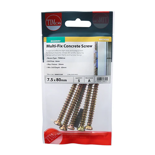 Timco Multi Fix Concrete Screw (13 Variants Available) - Image 4