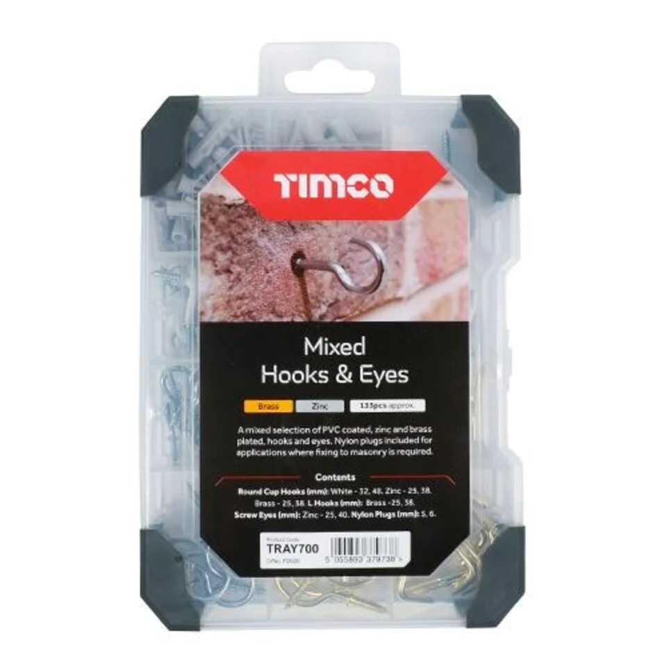 TIMCO MIXED HOOKS & EYES 133pcs