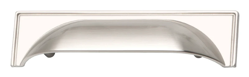 TRADITIONAL BRUSHED NICKEL CUP HANDLE 96MM