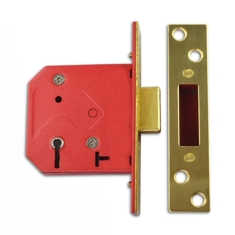UNION 3 LEVER DEADLOCK 3" BRASS