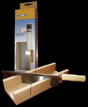 WOODEN MITREBOX AND SAW