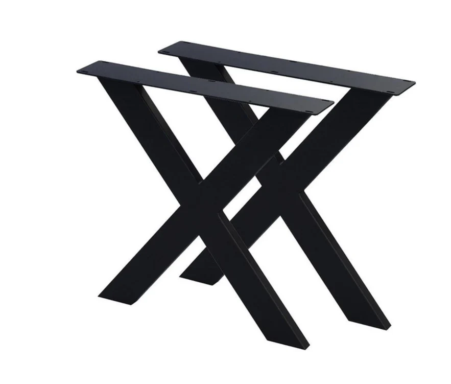 X SHAPED TABLE LEG BLACK 700 HIGH X 60MM X 40MM 2 PER BOX (EKA203)