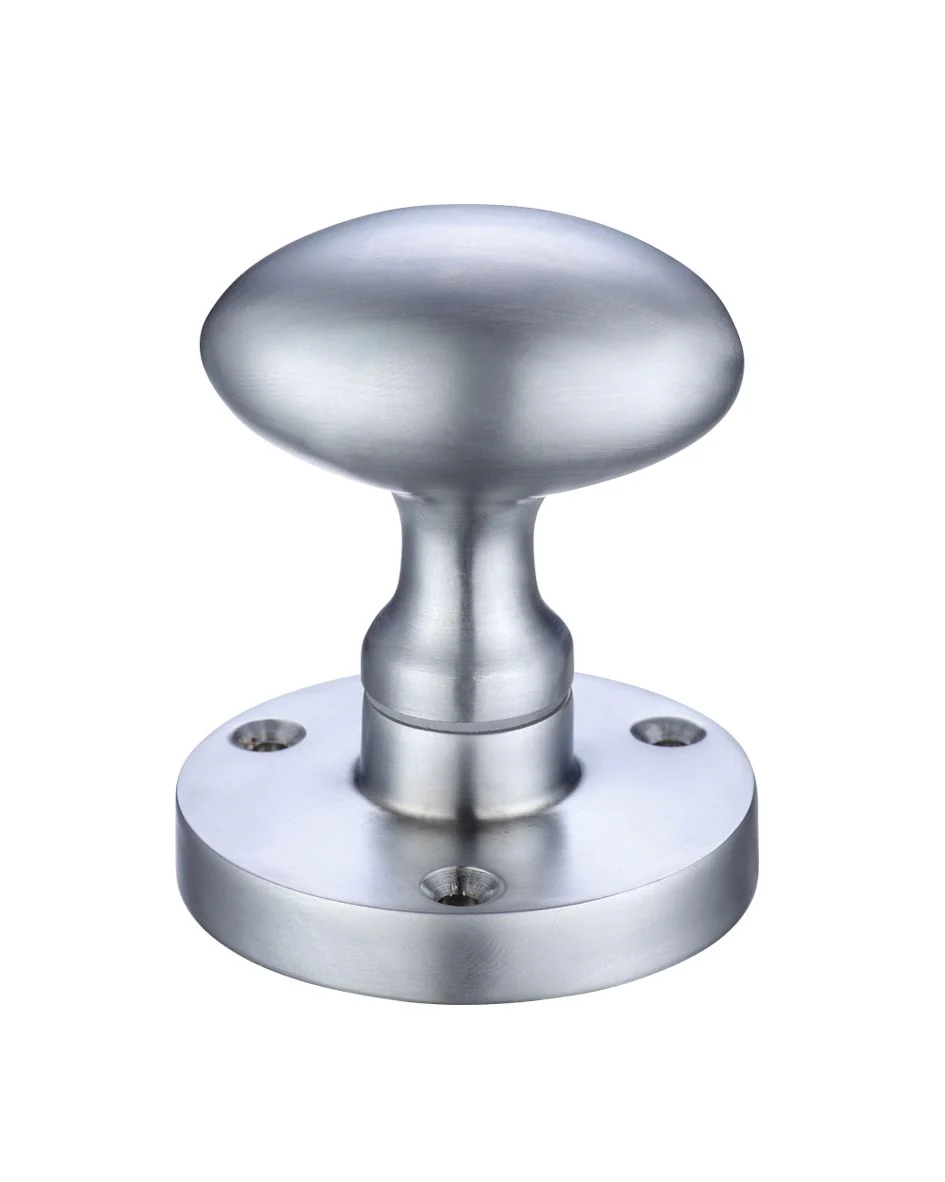 Zoo Satin Chrome Oval Mortice Knob